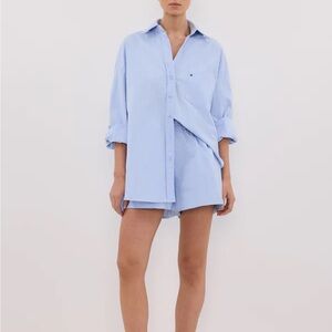 Brand new with tags light blue linen shorts. Size XXL. WAT the label.